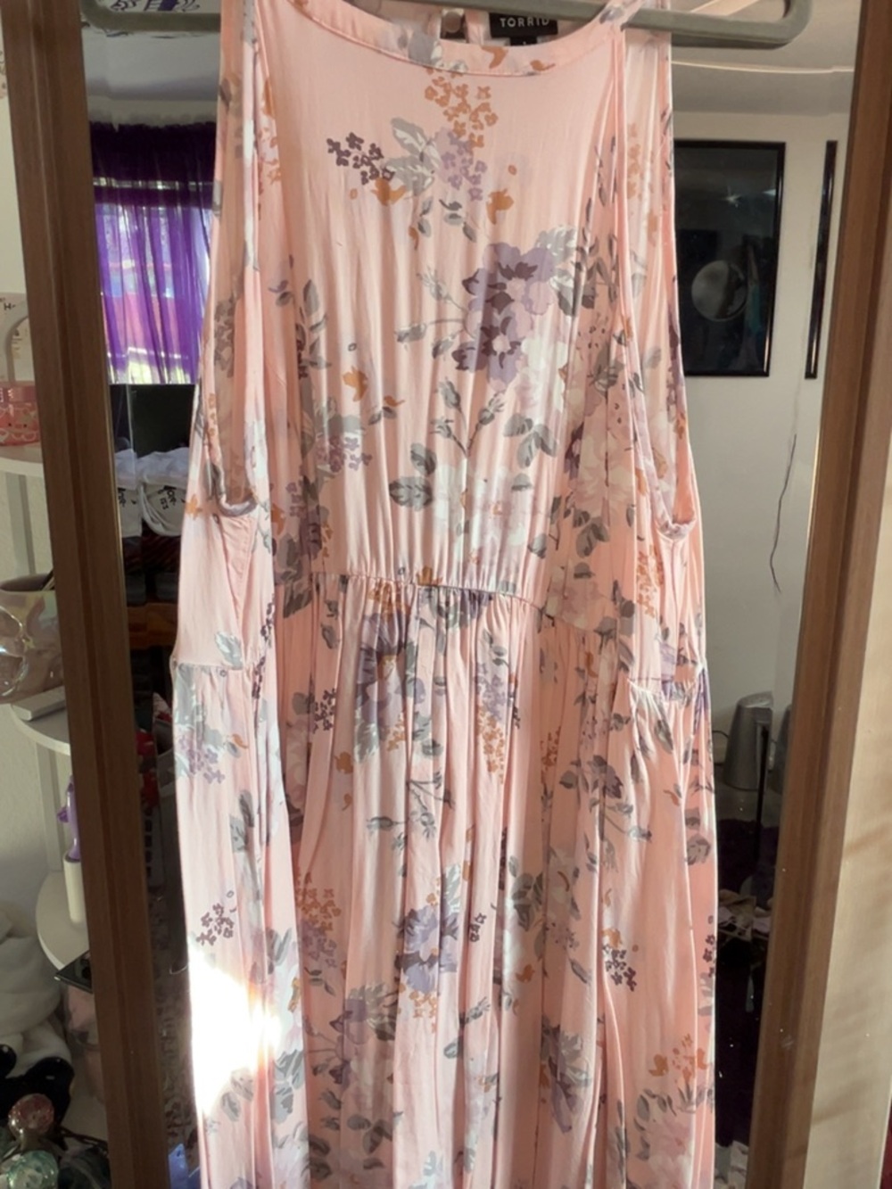 Torrid Floral Cold-Shoulder Maxi Dress